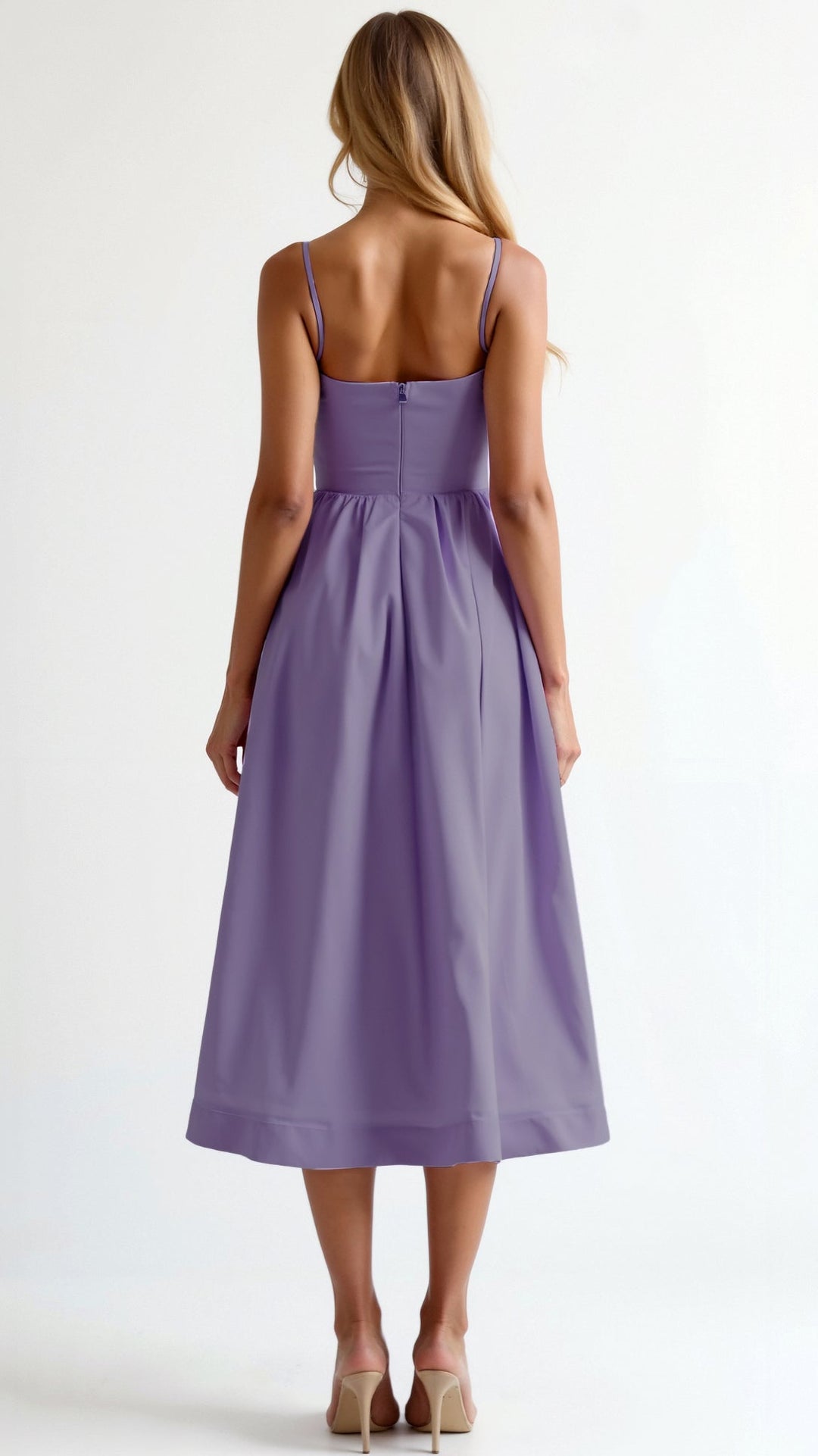 Elegant flowy midi dress for women