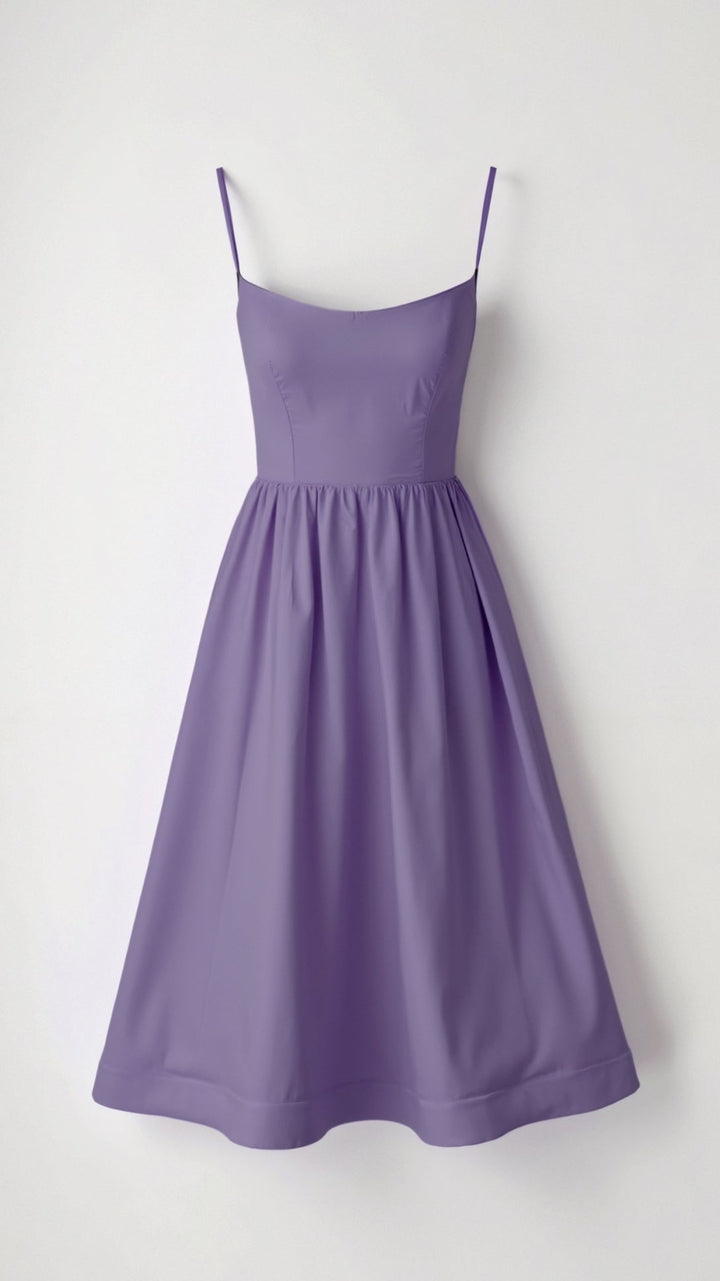 Elegant flowy midi dress for women