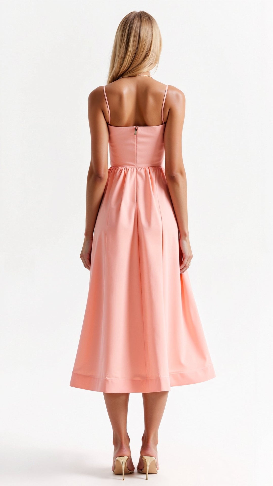 Elegant flowy midi dress for women