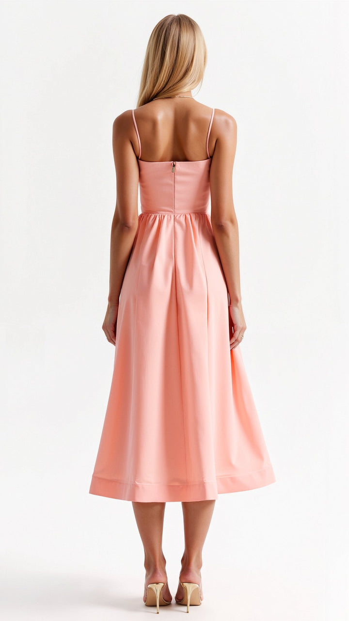 Elegant flowy midi dress for women
