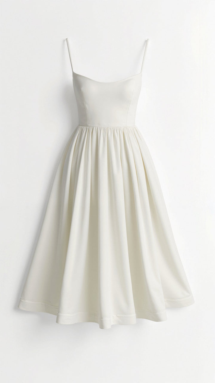 Elegant flowy midi dress for women