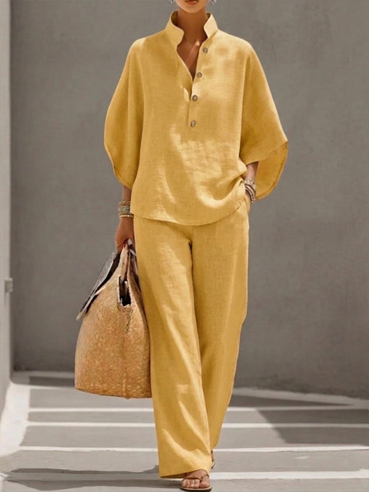 Women's Linen Batwing Co-ord Set