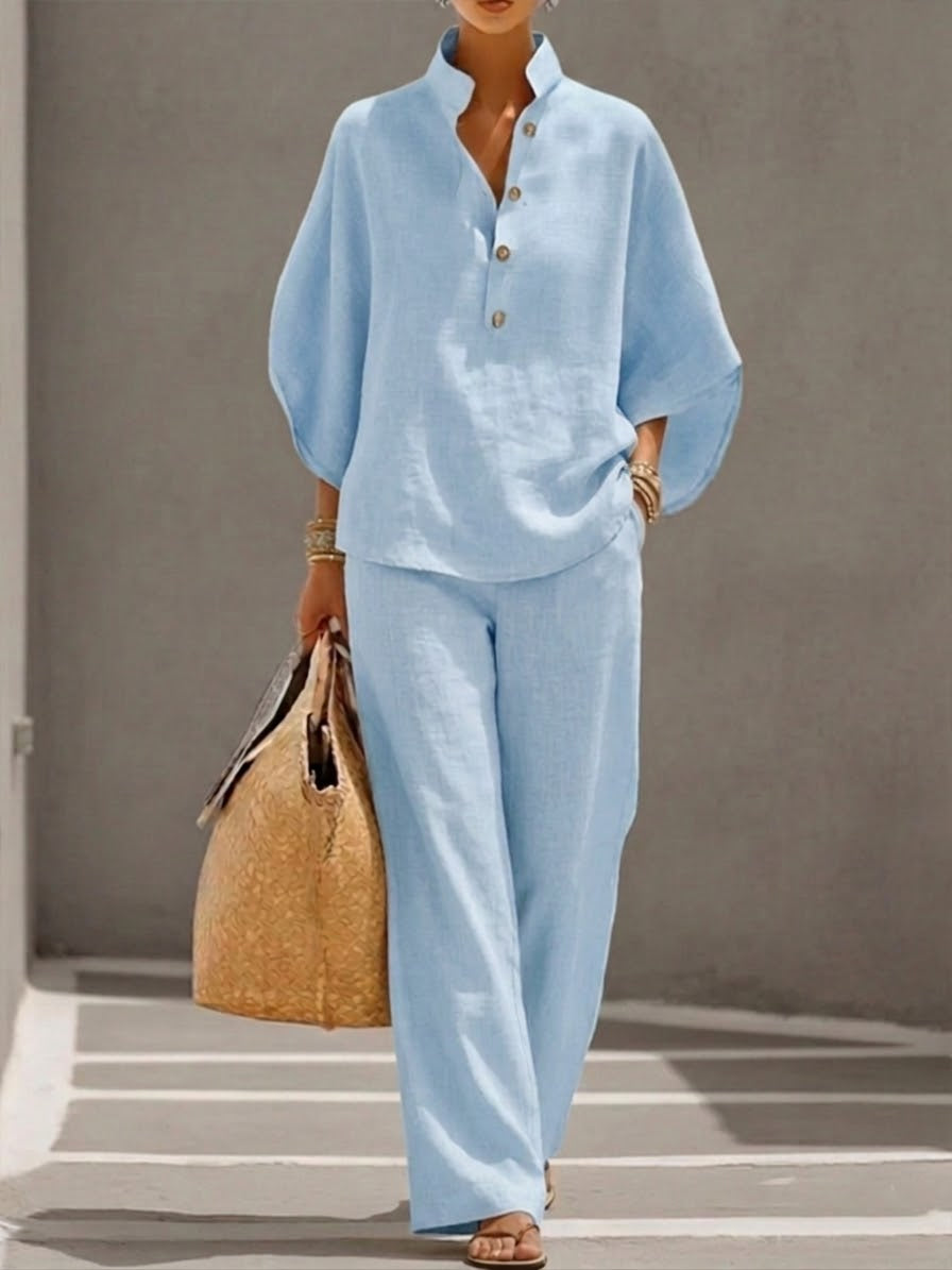 Women's Linen Batwing Co-ord Set