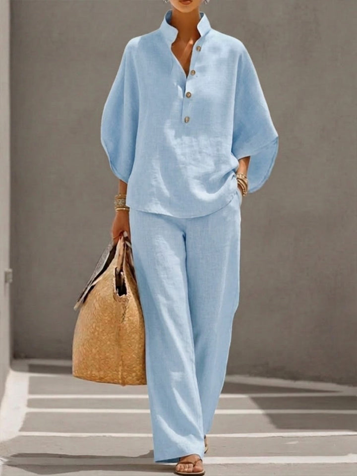 Women's Linen Batwing Co-ord Set