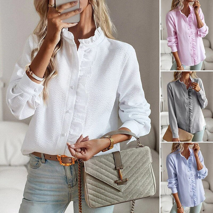 Women's Striped Long Sleeve Blouse