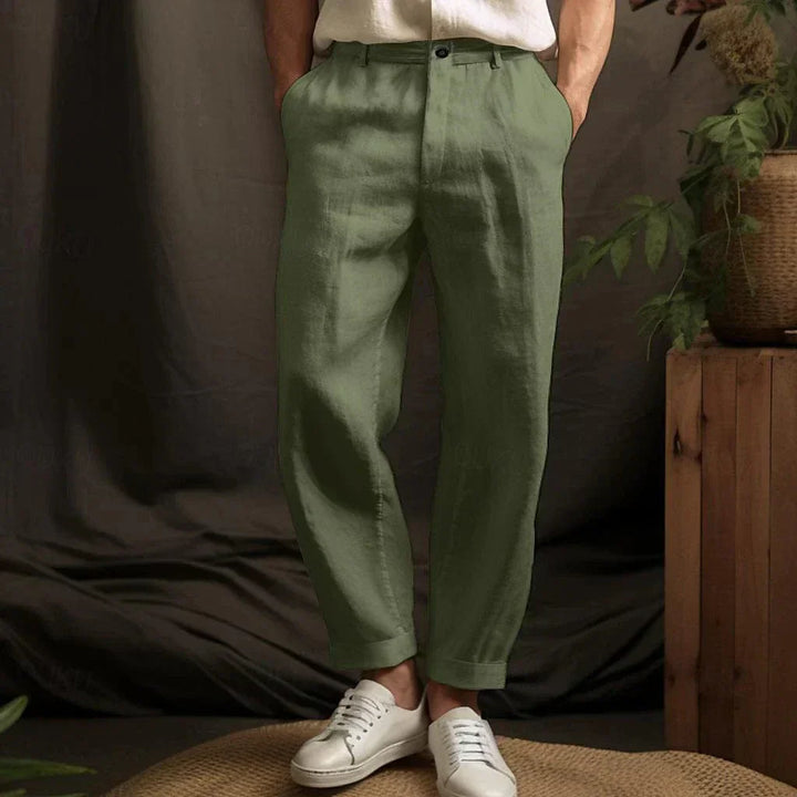 Casual linen trousers for men