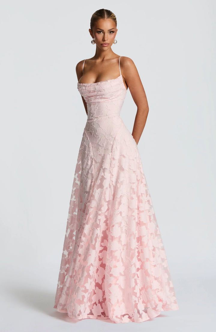 Women's Floral Maxi Dress Spaghetti Strap Wedding Guest