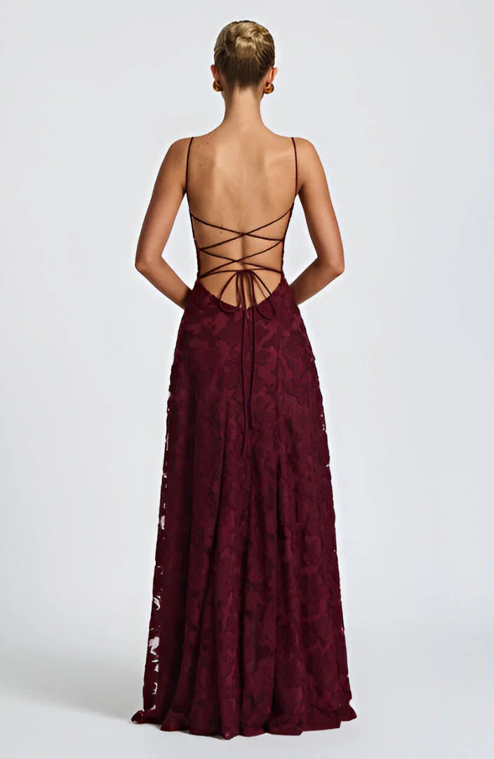 Women's Floral Maxi Dress Spaghetti Strap Wedding Guest