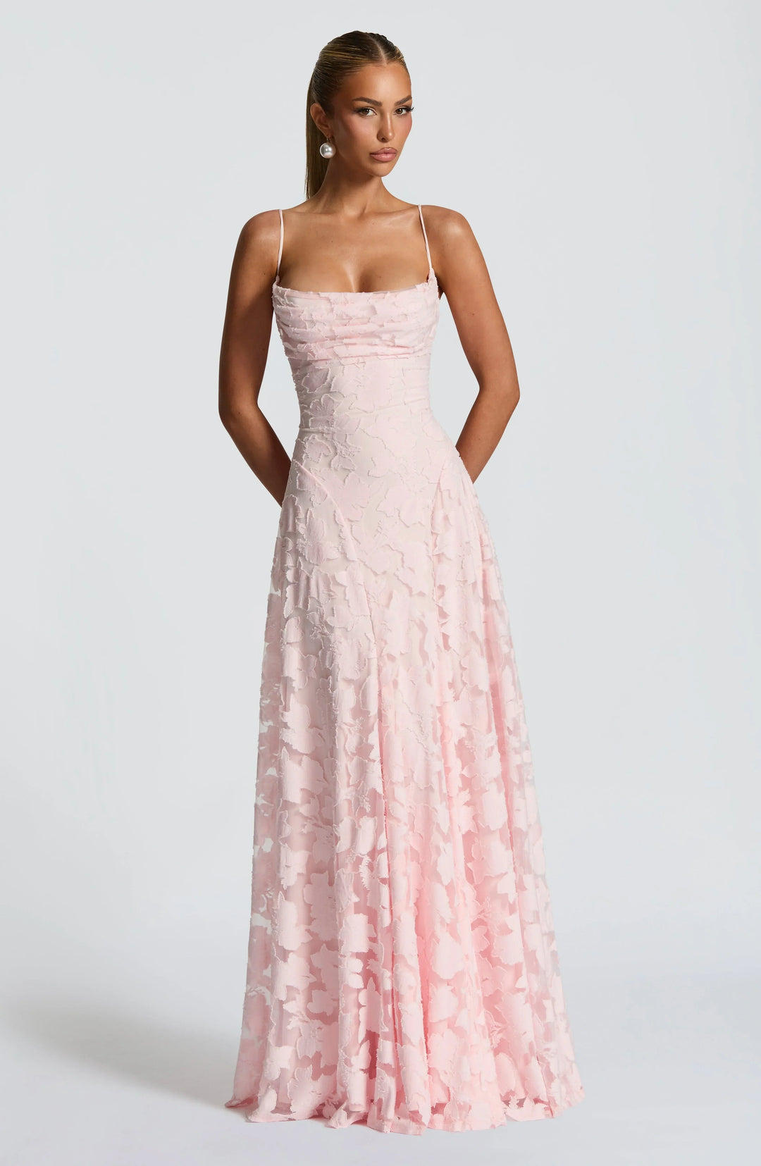 Women's Floral Maxi Dress Spaghetti Strap Wedding Guest