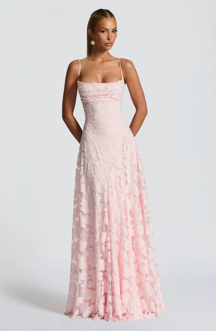Women's Floral Maxi Dress Spaghetti Strap Wedding Guest