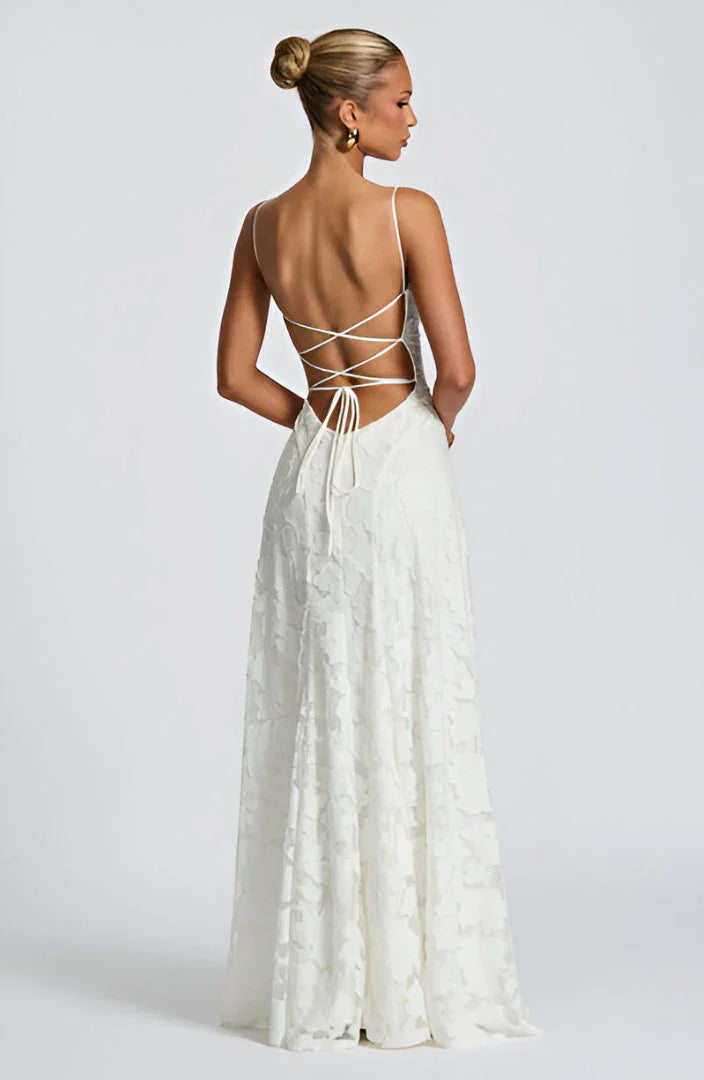 Women's Floral Maxi Dress Spaghetti Strap Wedding Guest