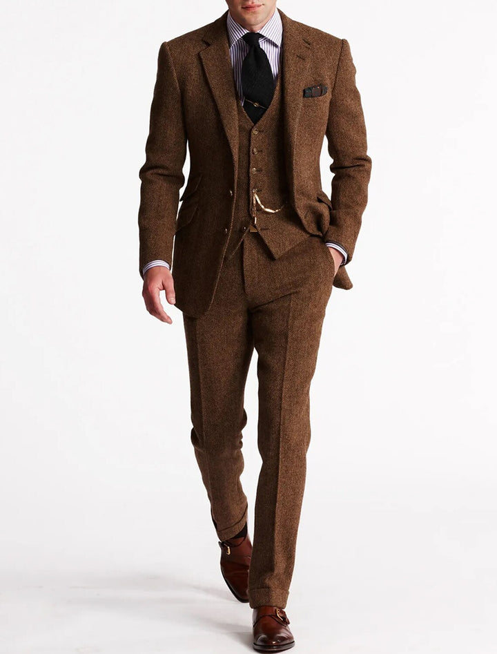 Tweed tuxedo suit for men