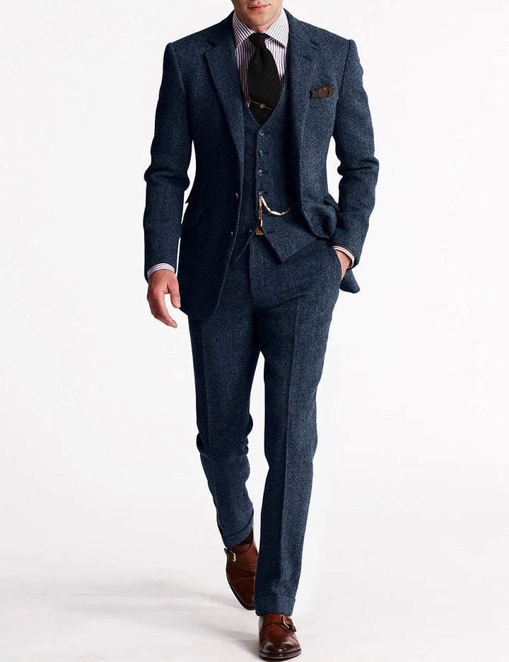 Tweed tuxedo suit for men
