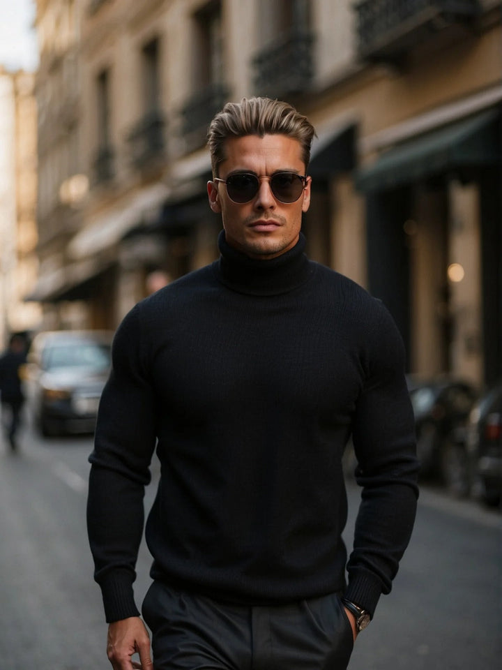 Classic turtleneck sweater for men