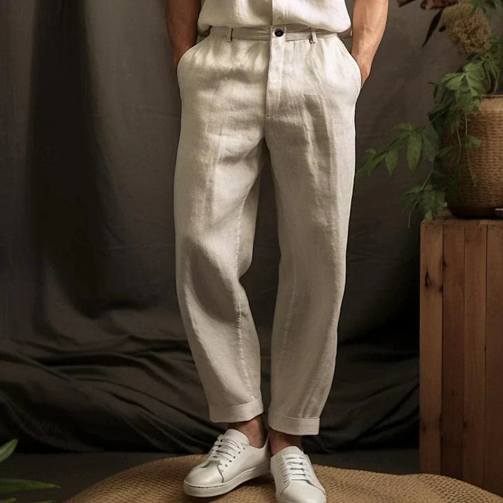 Casual linen trousers for men