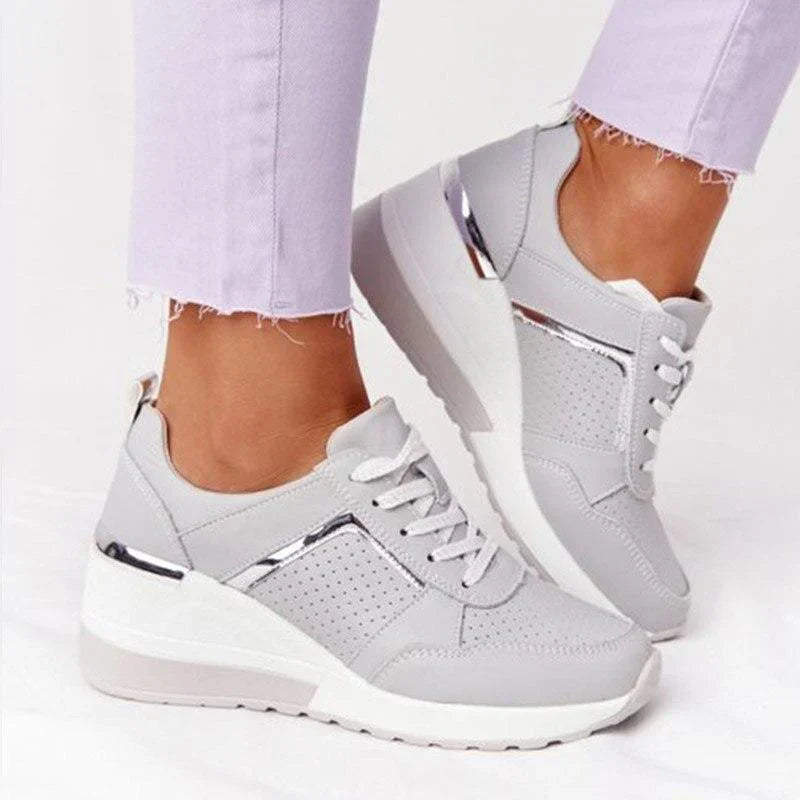 Women's Orthopedic Platform Sneakers Perforated Upper