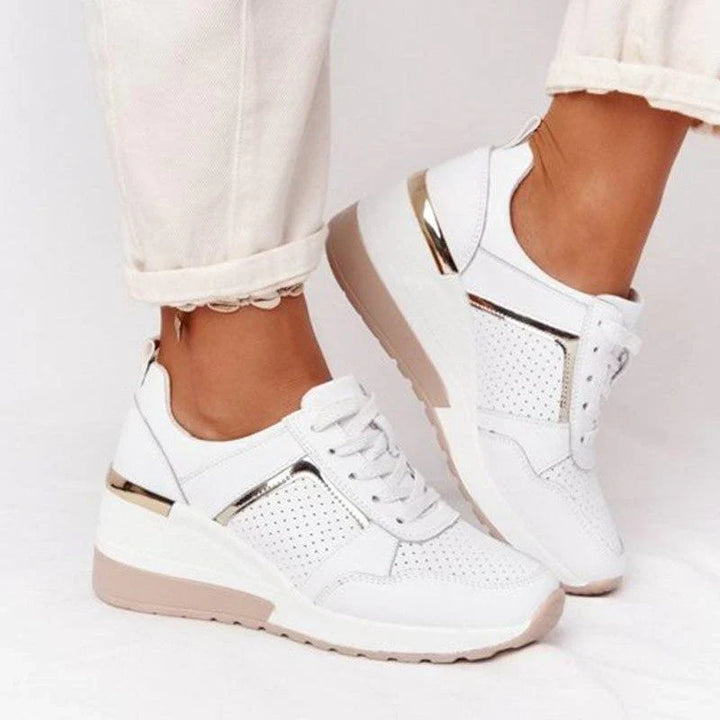 Women's Orthopedic Platform Sneakers Perforated Upper