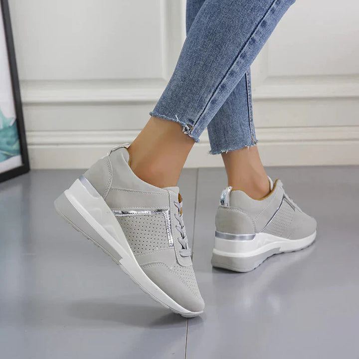 Women's Orthopedic Platform Sneakers Perforated Upper