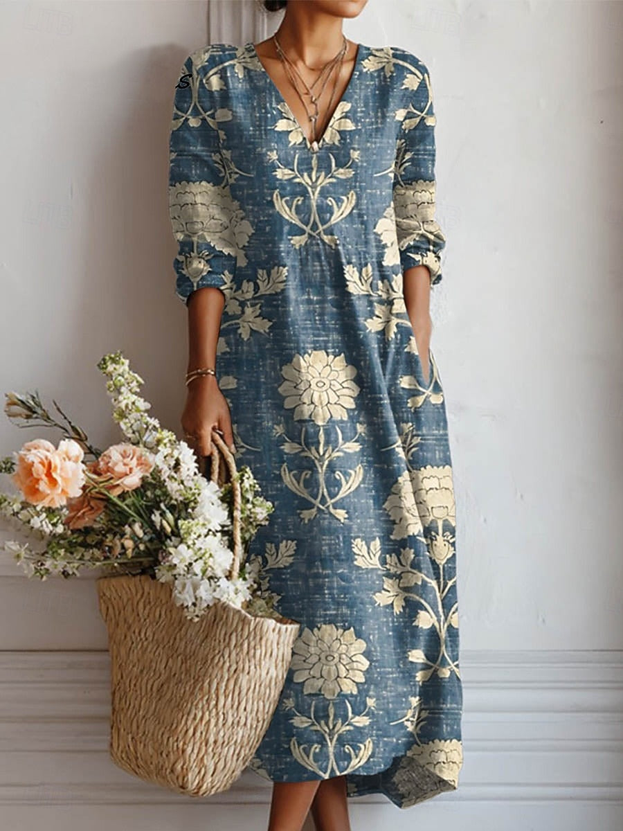 Women's Relaxed Fit Midi Dress Lightweight Breathable