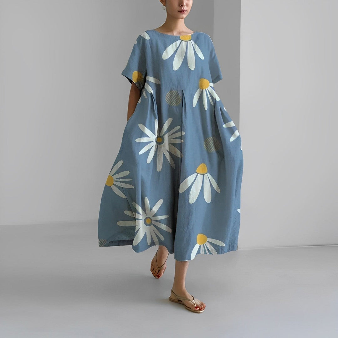 Relaxed printed dress for women