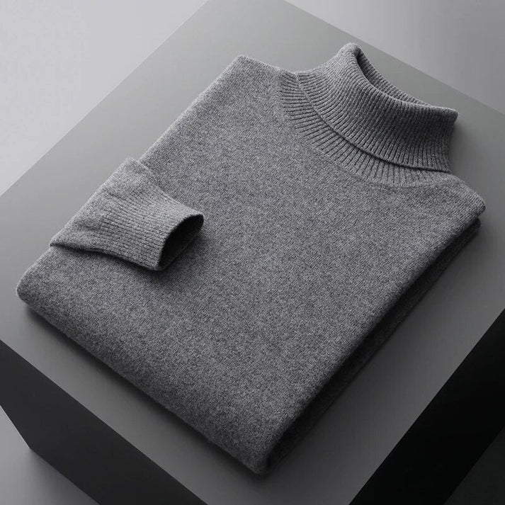 Classic cashmere turtleneck sweater for men